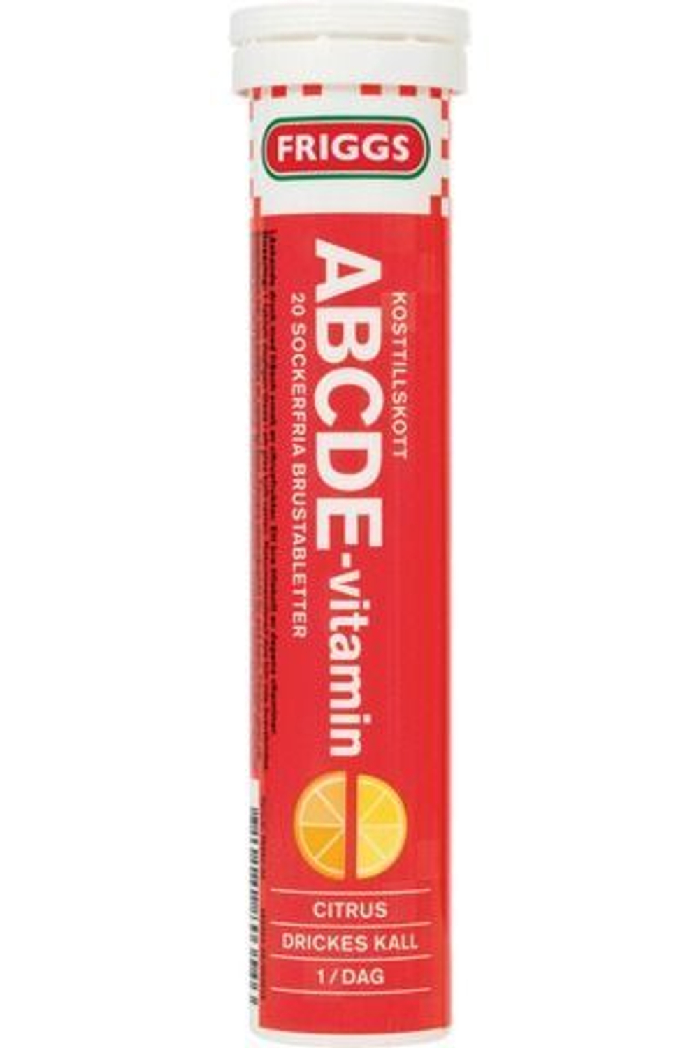 Шипучая таблетка FRIGGS мультивитамины ABCDE со вкусом цитрусов 20 таб. (из Финляндии)