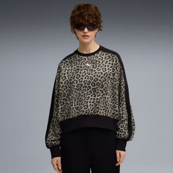 Толстовка женская PUMA T7 LEO LUXE AOP Over-Oversized Crew TR