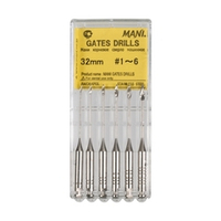 Gates Drills №1-6 (32мм) ассорти Mani Гейтс Дриллс (6шт.) Мани, развертка для вскрытия устья канала
