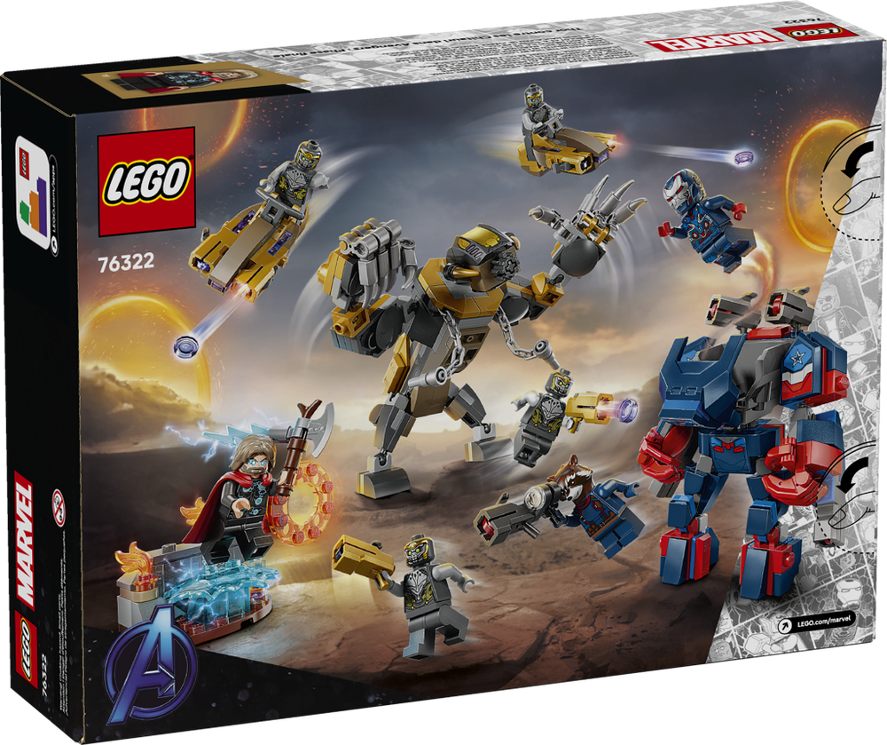 Конструктор Лего Марвел Тор против Читаури | LEGO Marvel Thor vs. Chitauri 76322, 502 детали (8+)