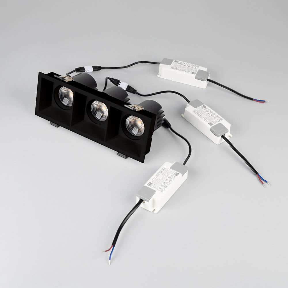 Светильник MS-FLOW-BUILT-S230x85-3x6W Day4000 (BK, 55 deg, 230V) (Arlight, IP20 Металл, 5 лет) 061270