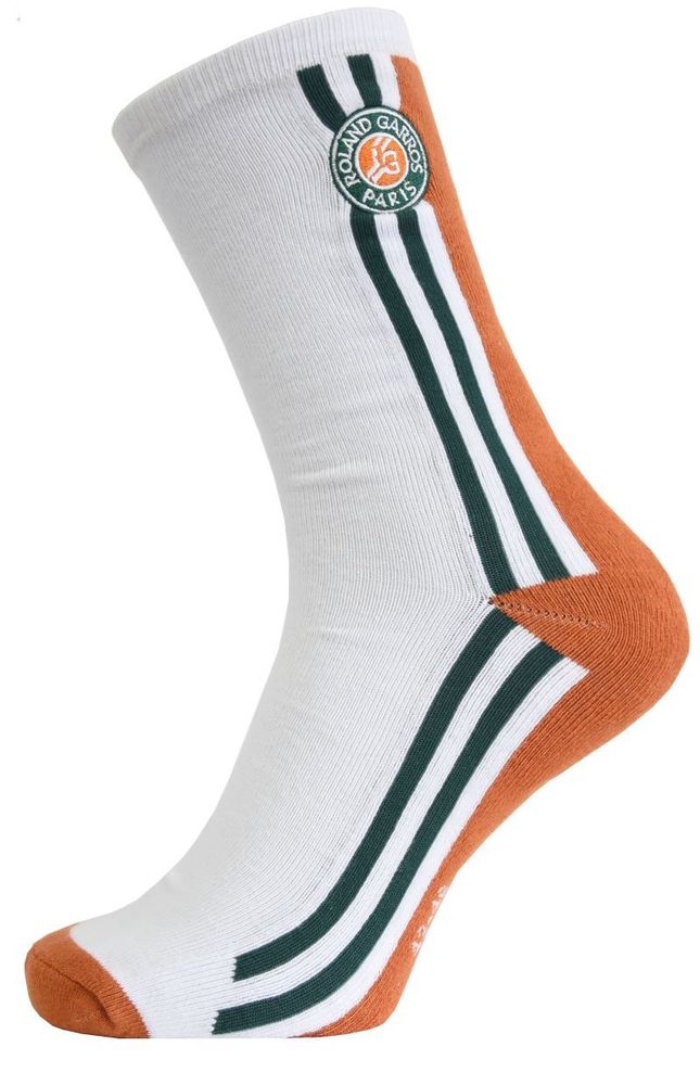 Теннисные носки Roland Garros Sport 1P - белый/глиняный