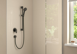 Смеситель для душа Hansgrohe Vernis Blend однорычажный, СМ матовый чёрный 71649670