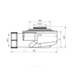 Сифон для поддона 1 1/2"x50/40 h=53мм слив клапан "клик-клак", пробка D=42,6мм хром АНИ Пласт E450CL