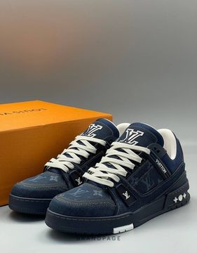 Кроссовки тёмно-синие от Louis Vuitton LV Trainer BP5-664495