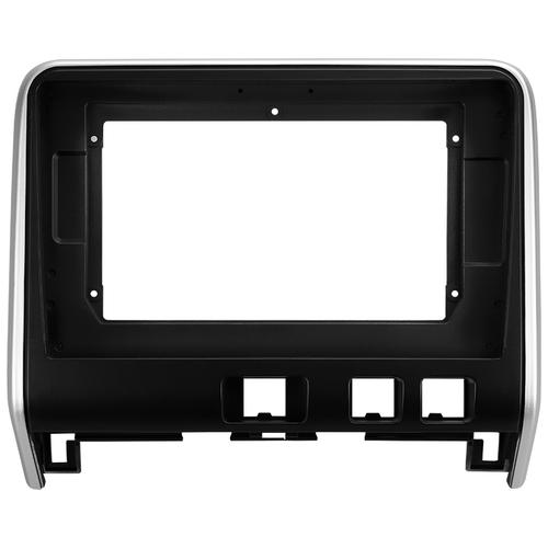 Комплект рамки с разъёмами 10"+can Nissan Serena 5 C27 2016-19 [F2][Right(круг-опция) с серебристой окантовкой