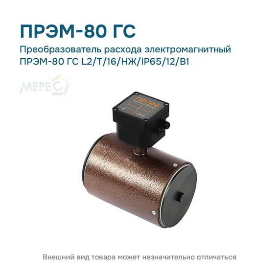 Преобразователь расхода электромагнитный ПРЭМ-80 ГС L2/T/16/НЖ/IP65/12/B1