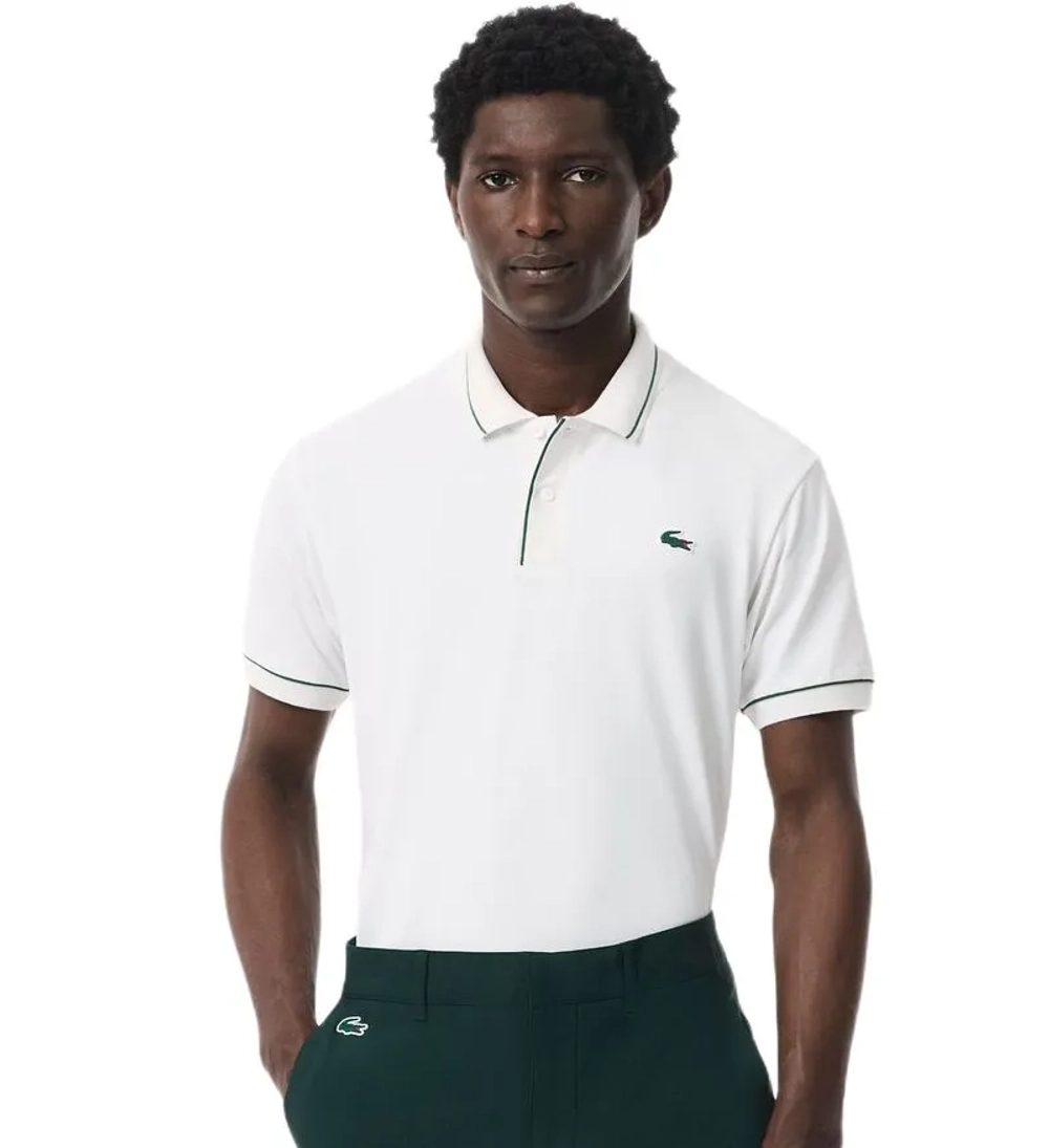 Теннисное поло Lacoste Heat Regulating Mini Piqu_ Golf - white