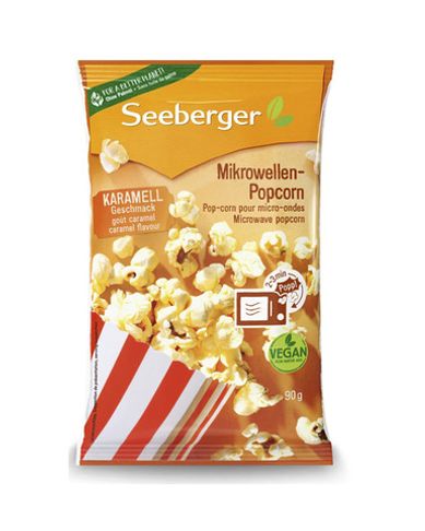 Попкорн Seeberger со вкусом карамели для микроволновой печи 90 г