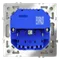 Розетка с USB A+A с заземлением и защитными шторками Voltum S70 Сталь VLS040405