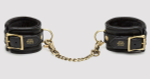Черные наручники Bound to You Faux Leather Wrist Cuffs (Цвет: черный)