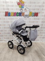 Коляска модульная Indigo Barbara Classic ba04 (св.серый)