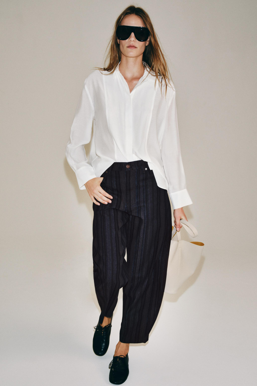 ОДНОТОННАЯ РУБАШКА С НАГРУДНОЙ ПЛАНКОЙ — ZW COLLECTION — ZARA