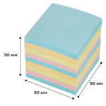 Блок для записей 90x90x90 мм разноцветный