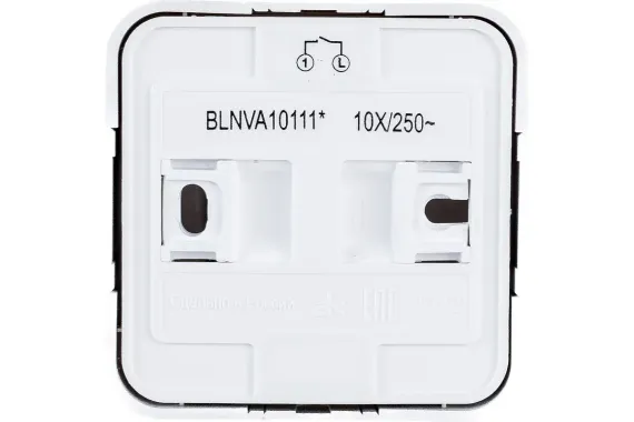 Выключатель Systeme Electric BLANCA 1-клавишный с индикатором накладной алюминий 30857