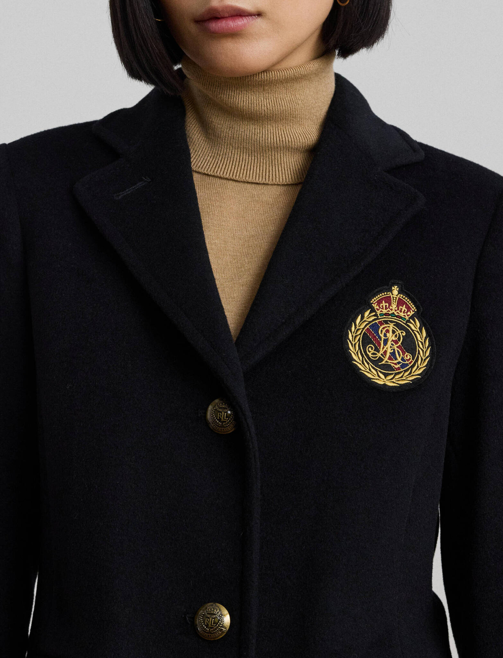 шерстяное пальто LAUREN RALPH LAUREN - черный(297958509)