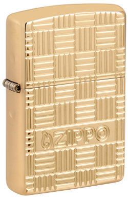 Зажигалка ZIPPO Armor с покрытием Глянцевая латунь | High Polish Brass, латунь/сталь, золотистая, 38