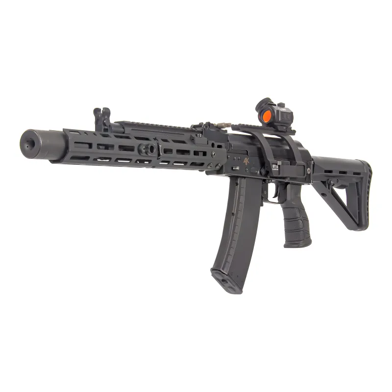 Коллиматор Target Optic 1x22, Weaver, красная марка, проставка, аккумулятор - вид прицела, установленного на карабин