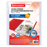 Папки-файлы перфорированные А4 BRAUBERG «EXTRA 1100», КОМПЛЕКТ 50 шт., матовые, ПЛОТНЫЕ, 110 мкм, 229673