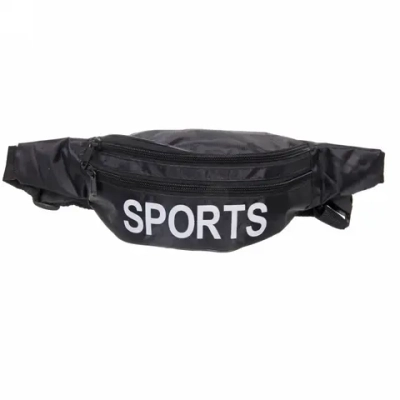 Сумка на пояс «Ultramarine - Sports Style», цвет черный, 3 кармана, 36*10*8см