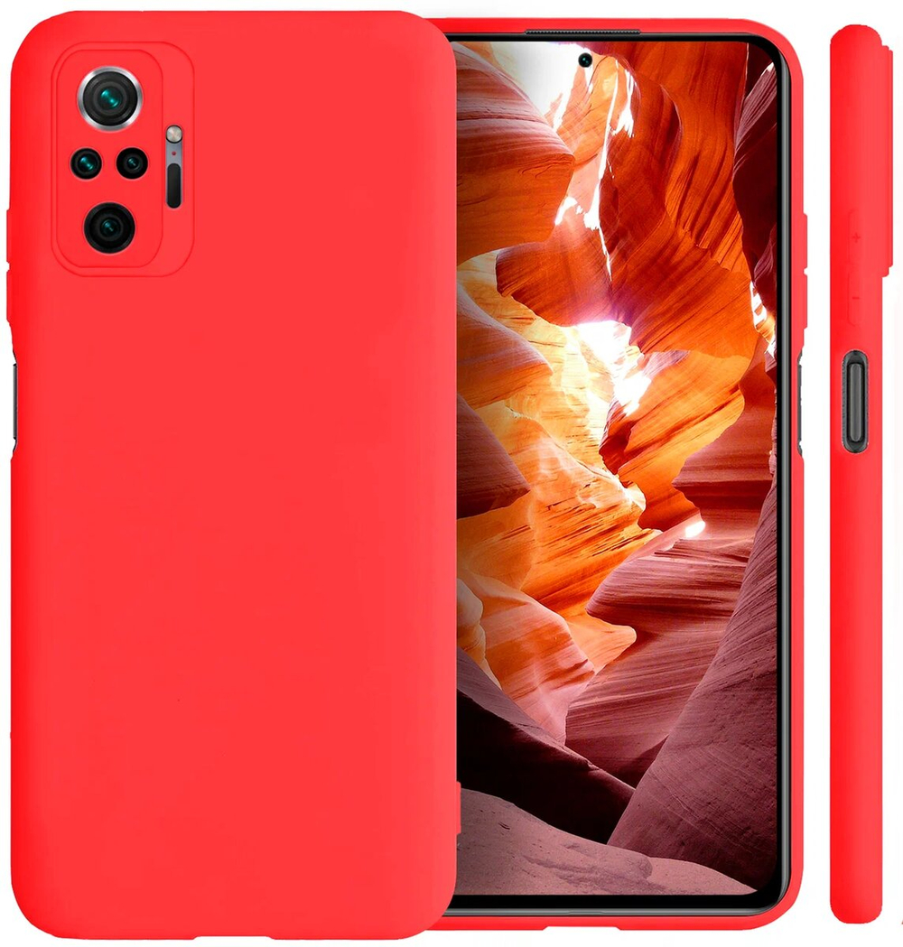 Мягкий Soft Touch чехол из силикона для XIAOMI REDMI NOTE 10 PRO / 10 PRO MAX с бархатной подкладкой
