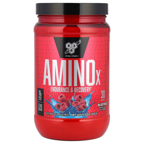 BSN, AminoX®, выносливость и восстановление, со вкусом голубой малины, 435 г (15,3 унции)