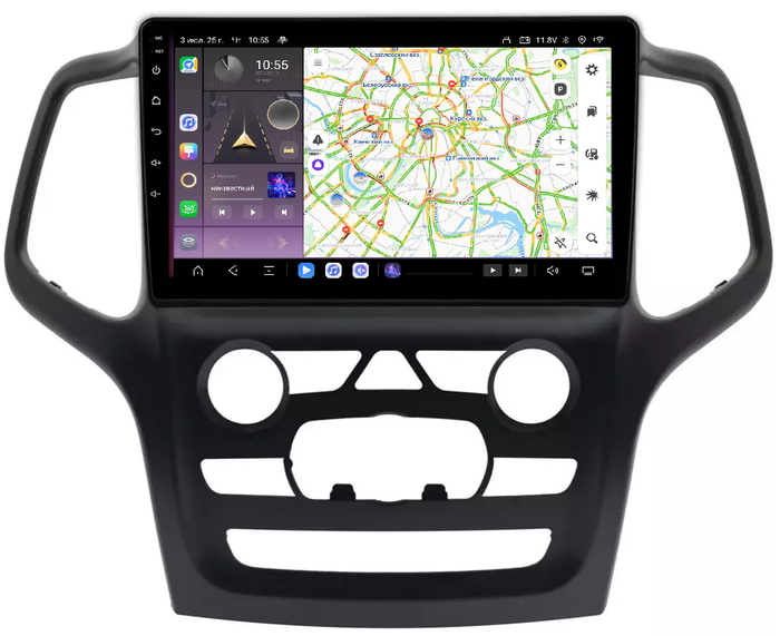 Магнитола для Jeep Grand Cherokee WK2 2013-2021 (взамен 5" экрана) - Kuberg EW-9176-1 QLed, Android 13, Быстрейшая, CarPlay, SIM-слот