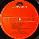 Accept ‎– Balls To The Wall (Голландия 1983г.)