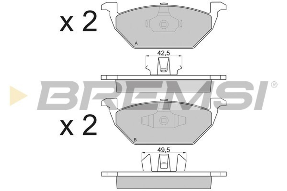 BREMSI - BP2835-BMS - Brake Pad Set, disc brake