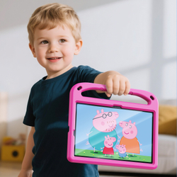 Детский чехол розового цвета на планшет Samsung Galaxy Tab S11, серия Puff Series от Dux Ducis