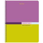 Тетрадь А5 80 л. BRAUBERG, гребень, клетка, обложка картон, "Color", 404413, 4шт
