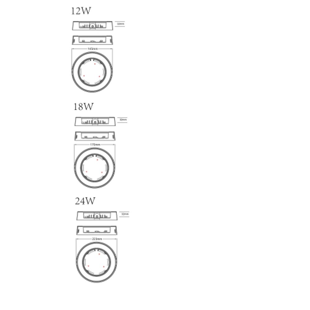 Светильник светодиодный накладной Даунлайт ЭРА LED 19-12-4K круглый 12Вт 4000К | Downlight