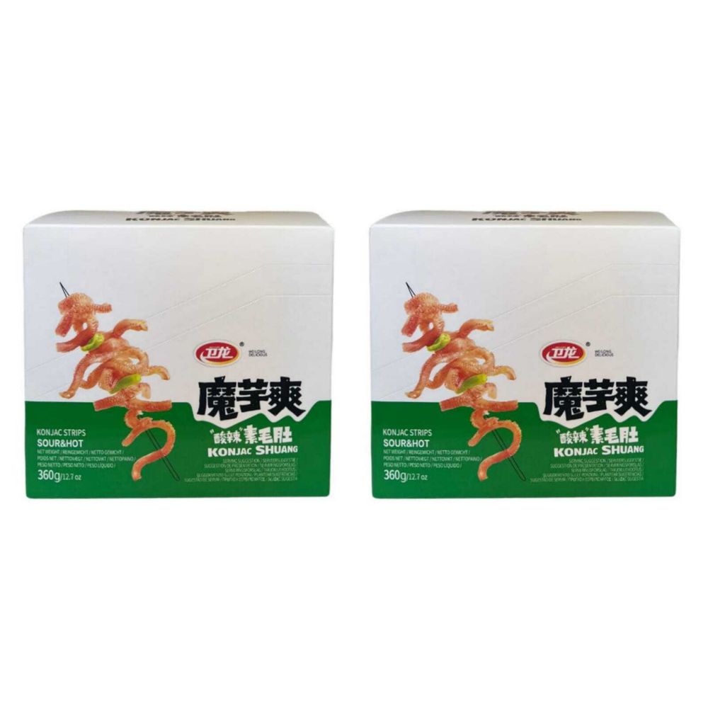 Лапша конжаковая остро-кислая Weilong Sour&amp;Hot 360 г 2 шт