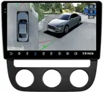 Магнитола для Volkswagen Jetta 5 2005-2010 (климат 1) - Teyes CC3-2K-360 на Android 10, Быстрая, 2K QLED, CarPlay, 4G SIM-слот, 4 камеры в комплекте