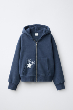 ZARA ХУДИ НА МОЛНИИ, СИНИЙ
