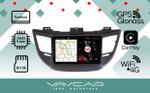 Магнитола для Hyundai Tucson 2016-2018 (рамка черная) - Vaycar VA23-0546 на Android 13, Быстрая, 4G SIM-слот