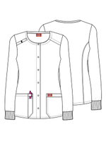 Куртка медицинская женская Dickies DK306, "зубная щётка" S