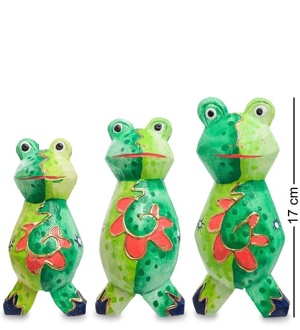 Decor and Gift 99-424 Фигурка «Лягушка» набор из трех (албезия, о.Бали)