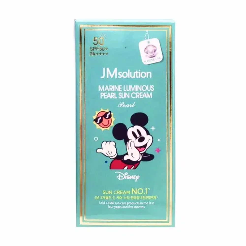 Крем SPF с экстрактом жемчуга JMsolution Mickey Marine Luminous Pearl Sun Cream SPF50+ PA++++, 50 мл