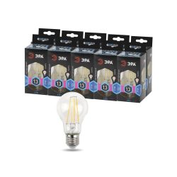 Лампа светодиодная ЭРА F-LED A60-13W-840-E27 13Вт филамент груша нейтральный белый свет E27 | Филаментные декоративные