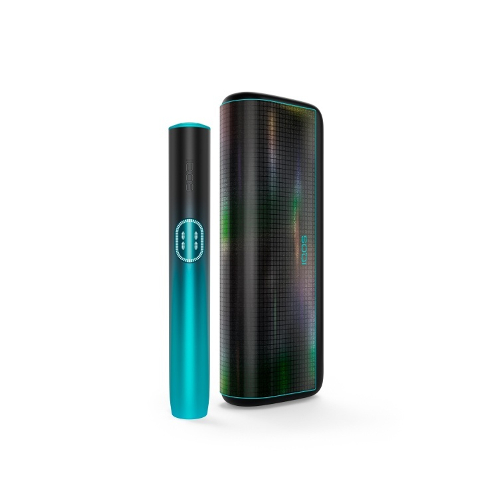 IQOS Iluma i Prime Anniversary edition - чёрно-бирюзовый градиент купить в Москве с доставкой по России
