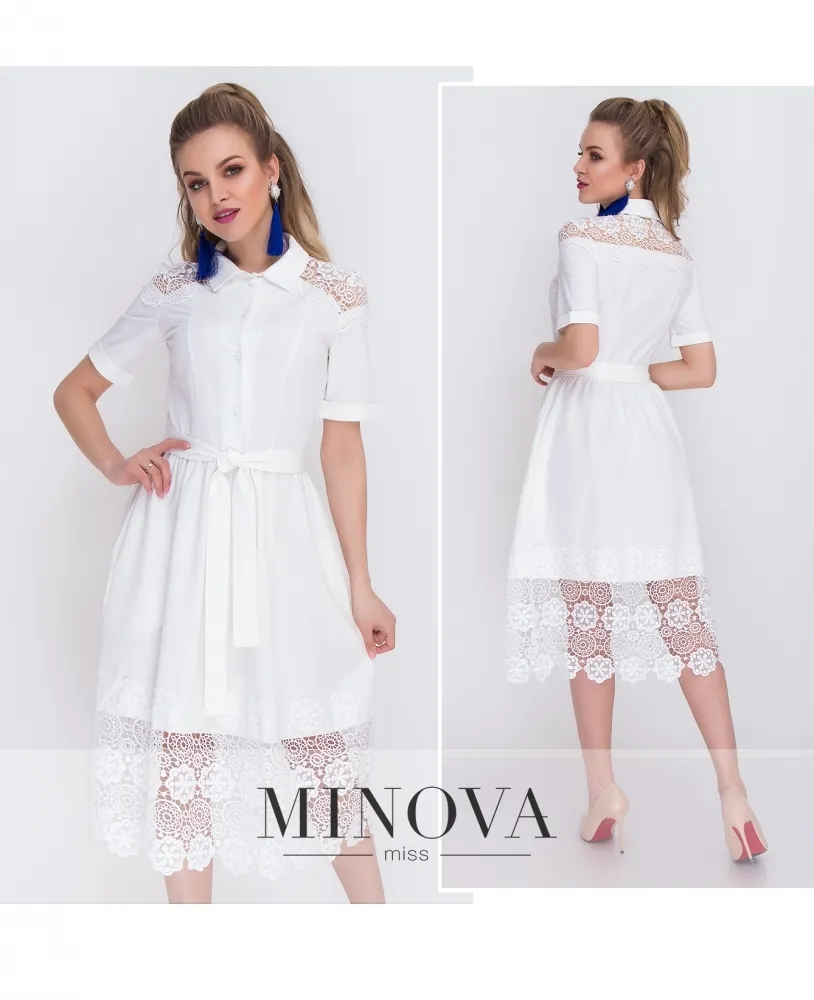 Платье 1040-молочный Minova