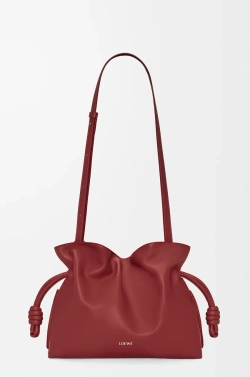 Loewe Сумка-клатч среднего размера Flamenco из телячьей кожи наппа, красный