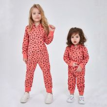 Персиковый комбинезон для девочки из футера KOGANKIDS
