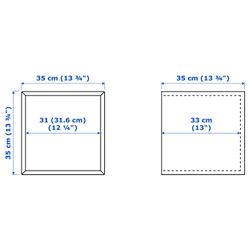 IKEA EKET  (ИКЕА ЕКЕТ)  -  Комбинация навесных шкафов - имитация дуба, окрашенного в белый цвет/белый, 105x35x70 см