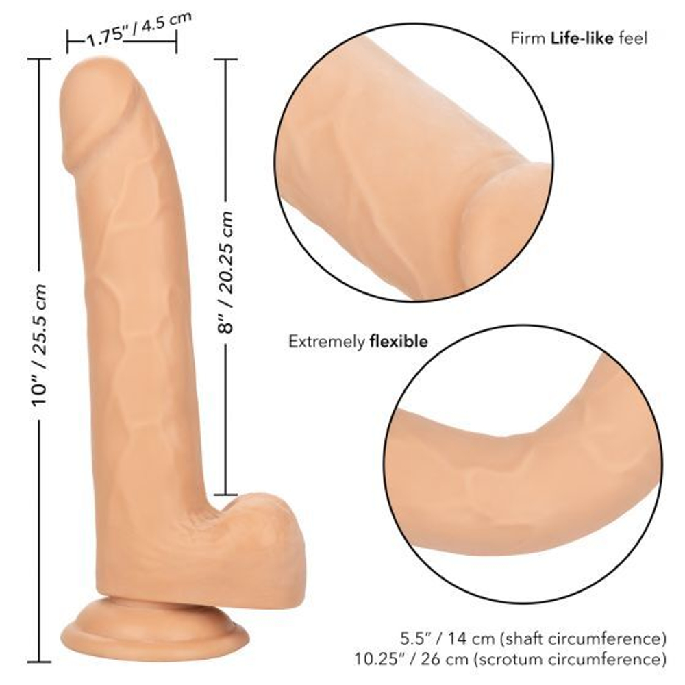 Телесный фаллоимитатор Size Queen 6 - 20,25 см. (Цвет: телесный)