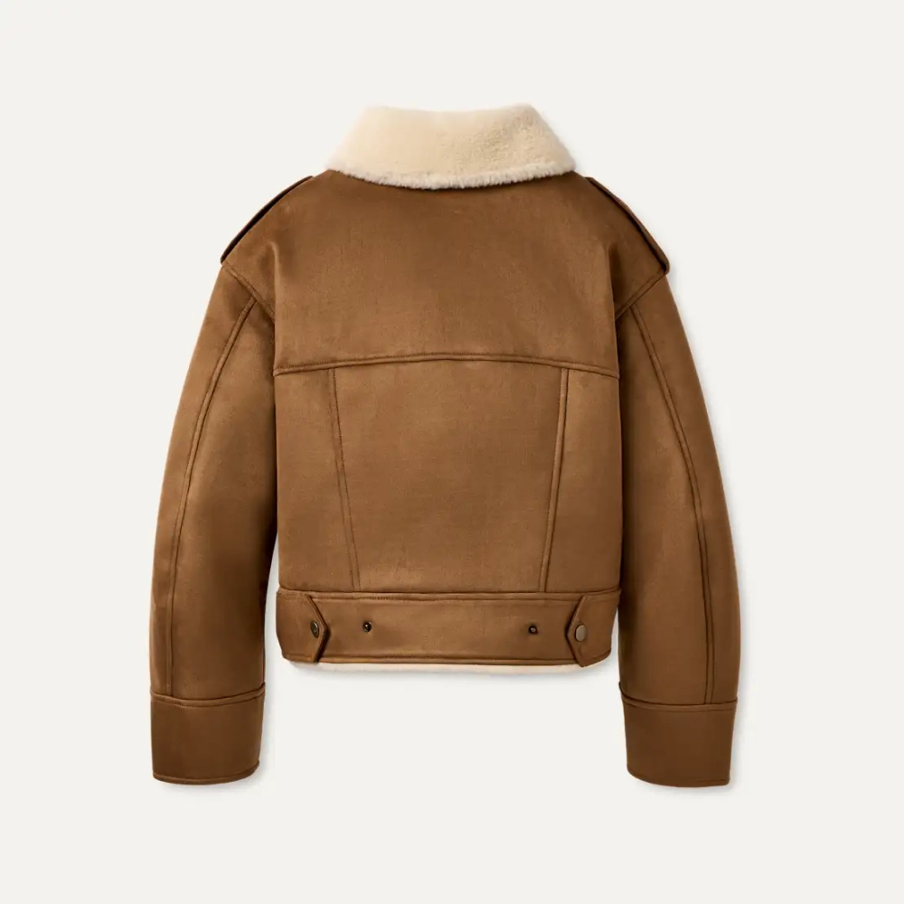 UGG Байкерская куртка Finnian LuxeFluff, каштановый