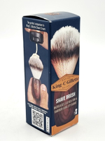 Помазок Gillette "King C.", синтетическая щетина, ручка из дерева, 1 шт.