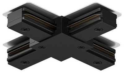 Соединитель X-образный для треков Denkirs DK Track Black TR1104-BK