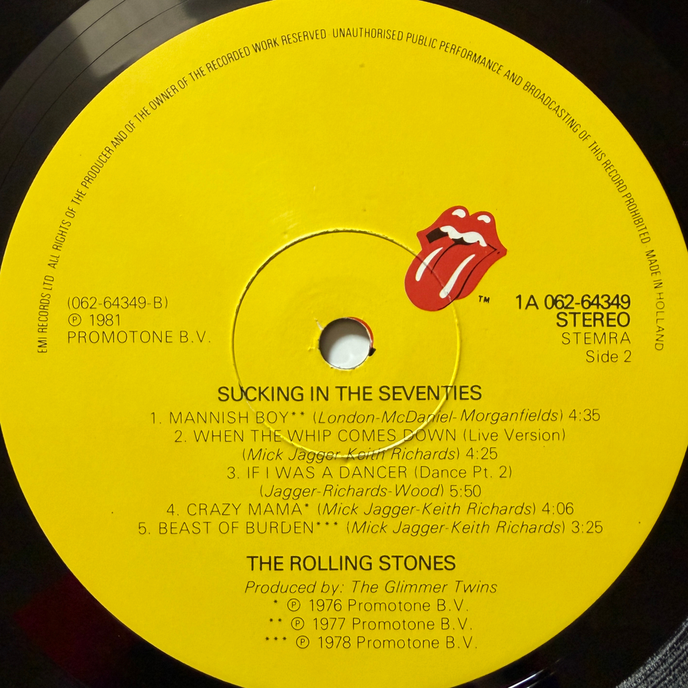 The Rolling Stones ‎– Sucking In The Seventies (Голландия 1981г.)
